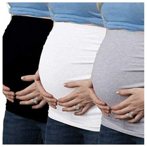 Maddie-Moo Set of 3 Women's Maternity Belly Band Clothing Extenders - Picture 6 of 9